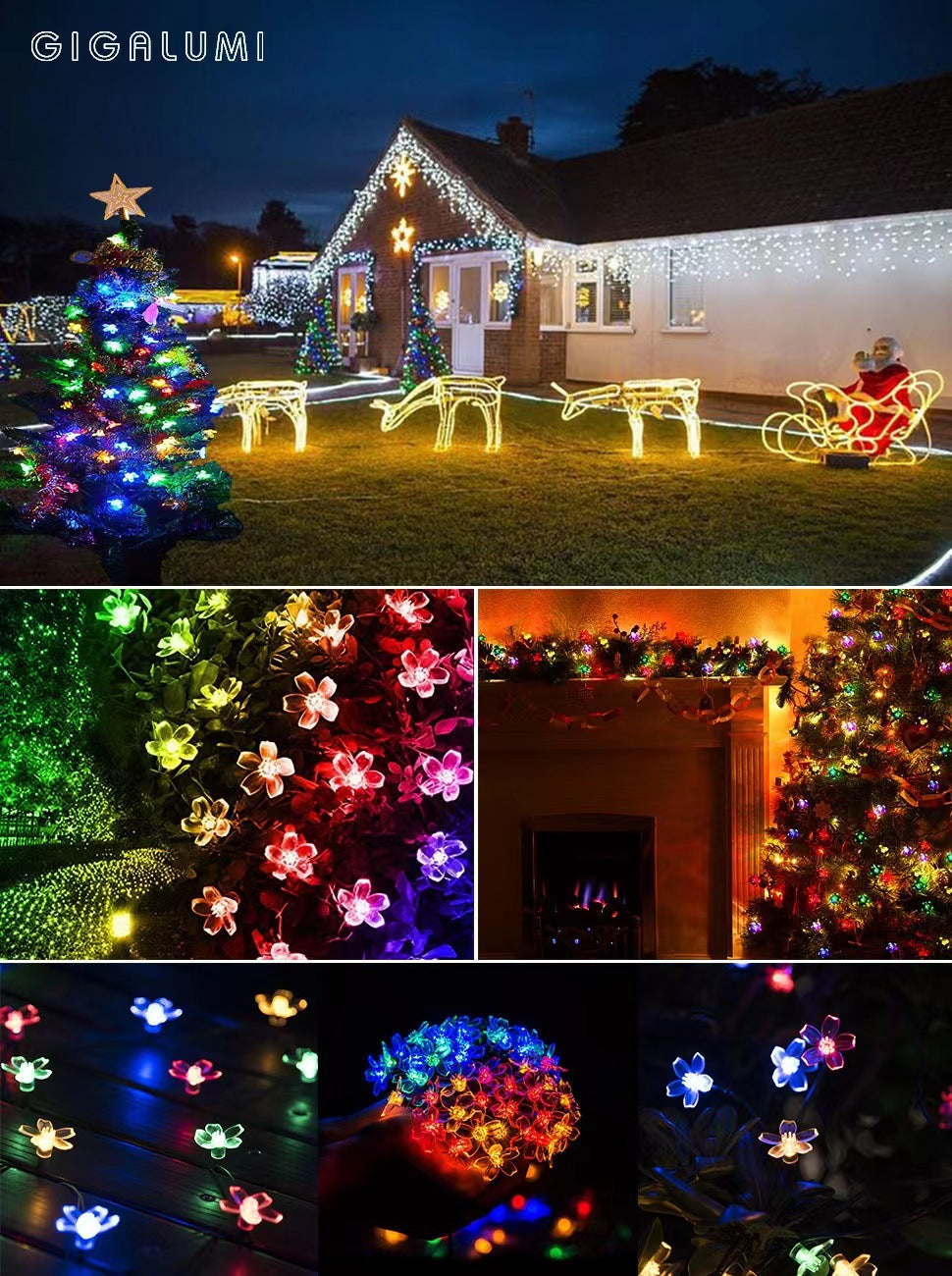 Christmas Series Lotus Peach blossom Flower LED light