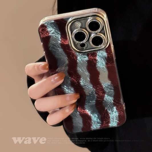 Multiple Color Wavy Stripes iPhone Case