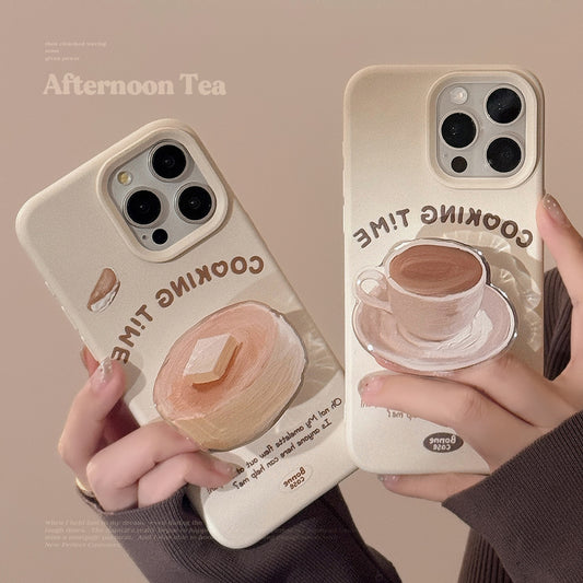 Coffee Cup Cake Bracket iPhone Case