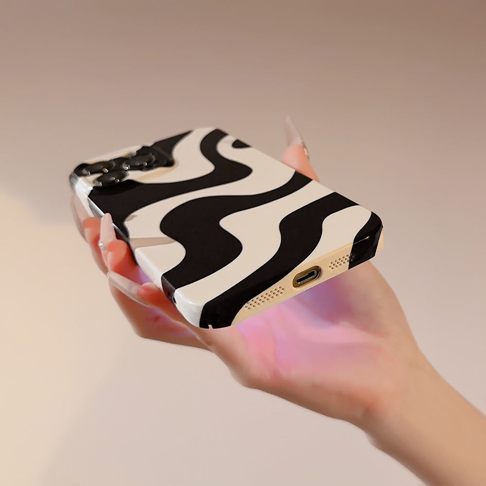 Pinto Zebra Stripes Black White Pattern iPhone Case