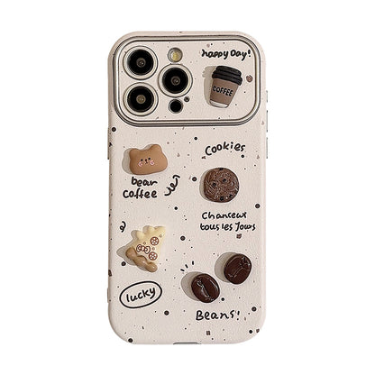 3D Coffee Bread Bear iPhone 16 Phone Case