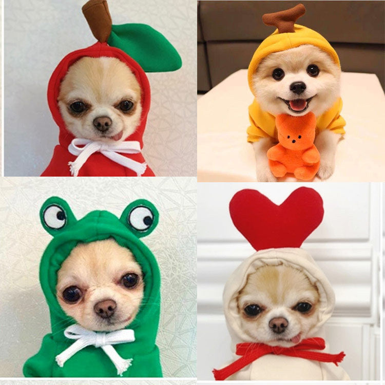 Hoody Pet Clothes Fruit & Animal Shape