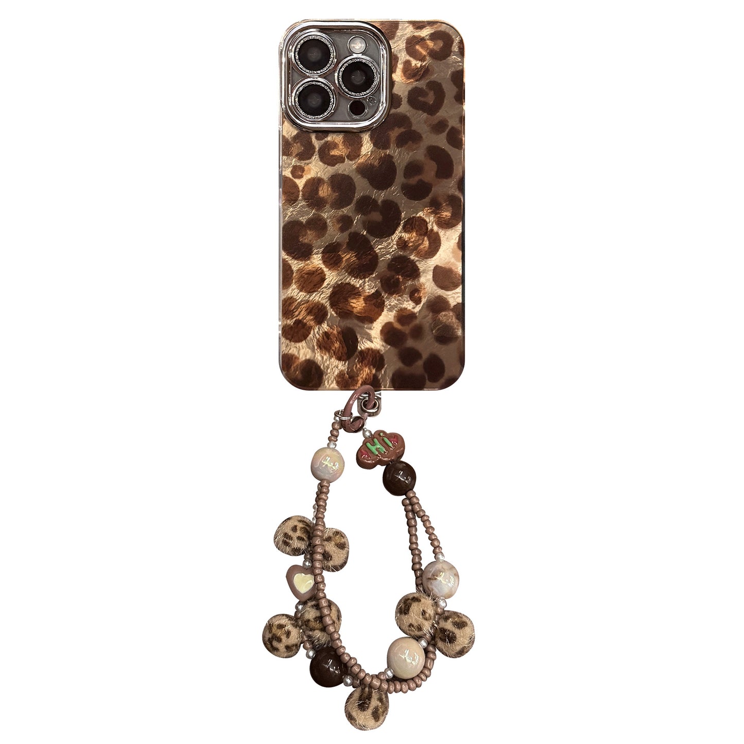 Retro Hot Girl Leopard Bracelet iPhone 16 Phone Case