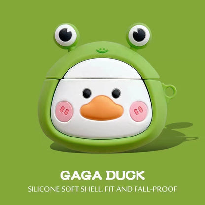 Cute Green Frog Chick Airpods 1/2/pro/3/pro2 Case