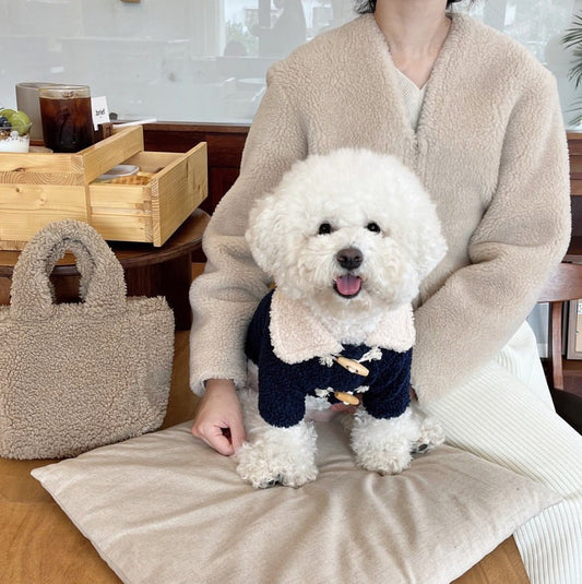 Thickened Warm Dog Cat Buckled Fleece Coat