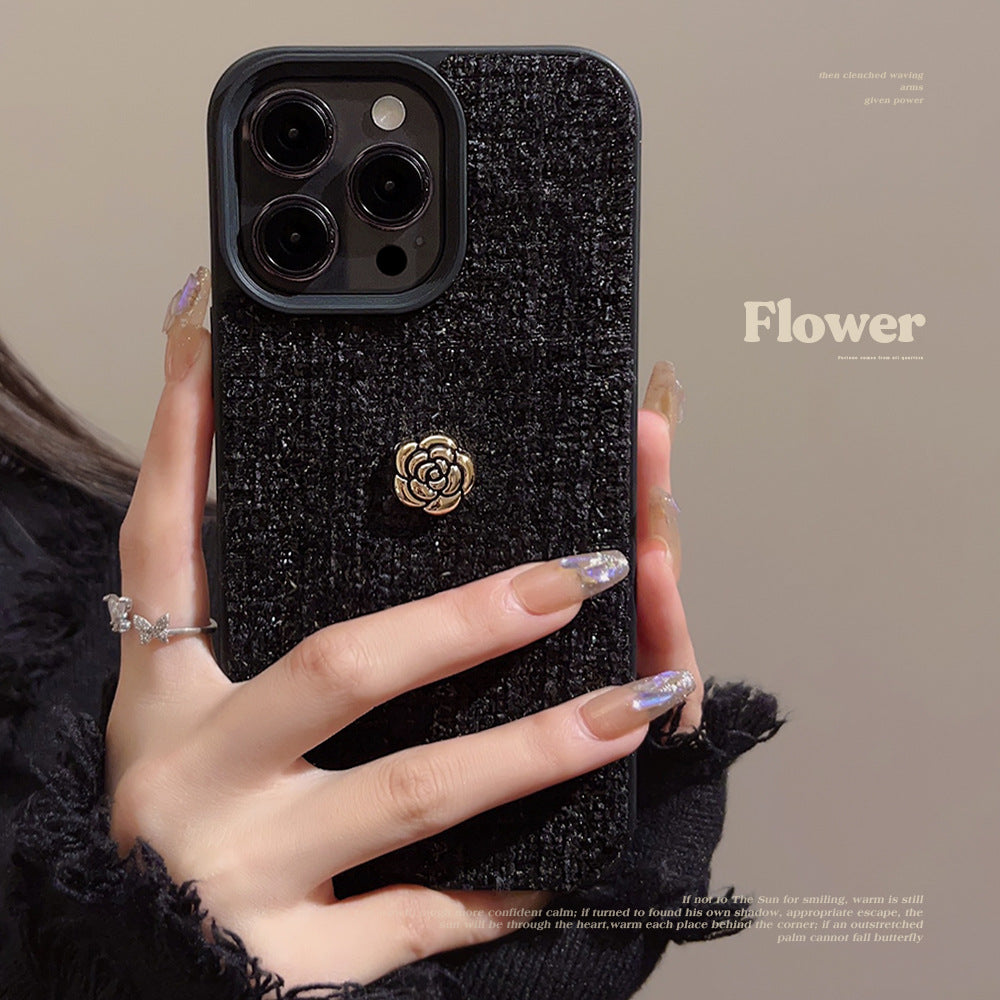 Woolen Camellia iPhone 15promax Phone Case