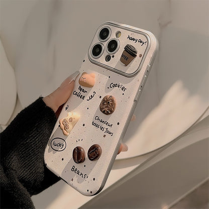 3D Coffee Bread Bear iPhone 16 Phone Case
