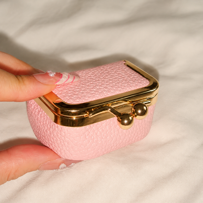 New Retro Mini Polka‑Dot Kiss‑Lock Purse, Portable Jewelry & Coin Pouch for Rings Earrings Necklaces
